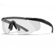 Очки защитные Wiley X Saber Advanced tactical glasses - Clear Matte Black (303)